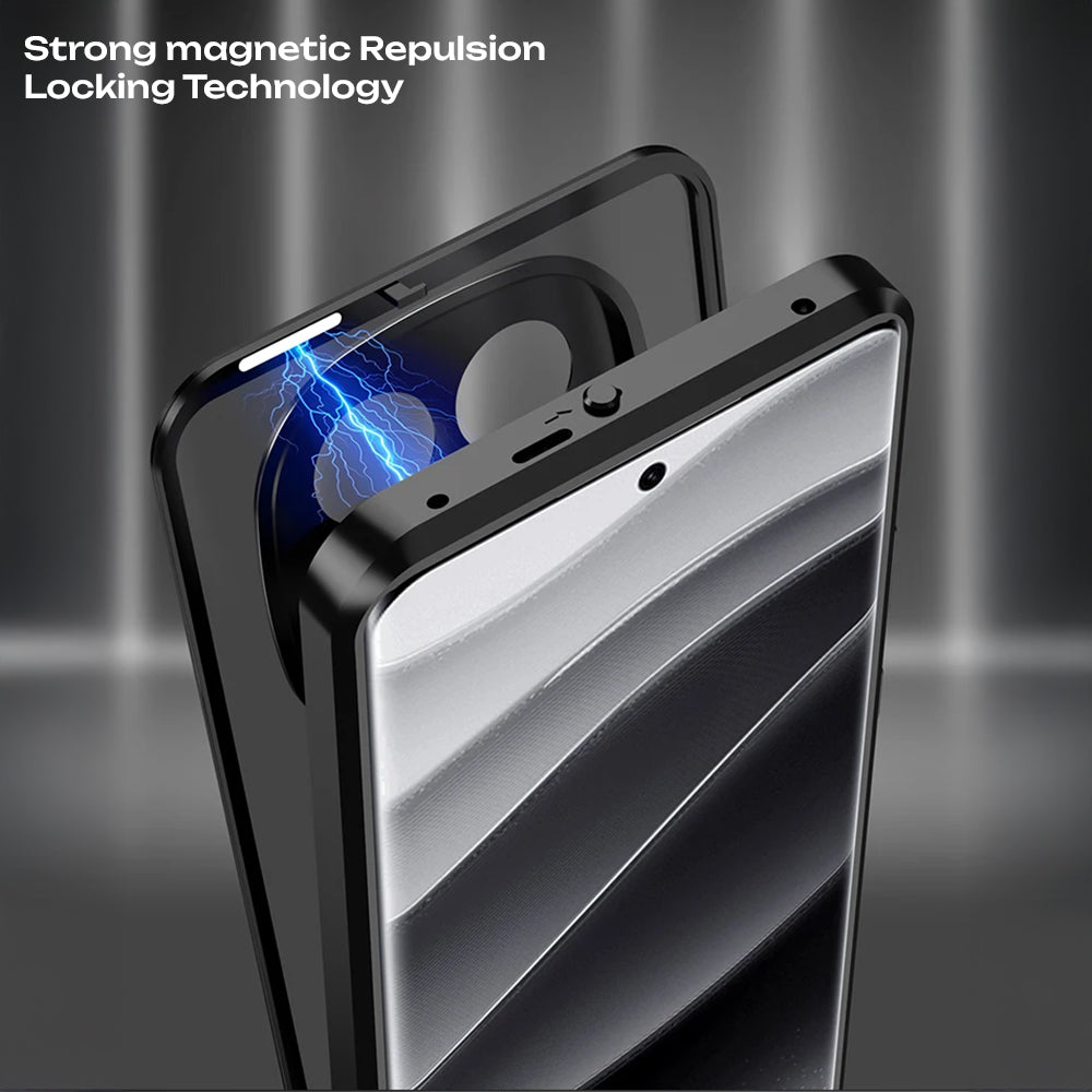 Redmi Note 14 Pro+ 5G Aluminium Metal Bumper Shield Transparent Back Case