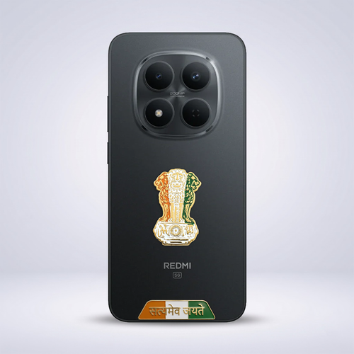 Redmi Note 15 Pro 5G Compatible Satyamev Jayate 3D Metal Emblem Sticker