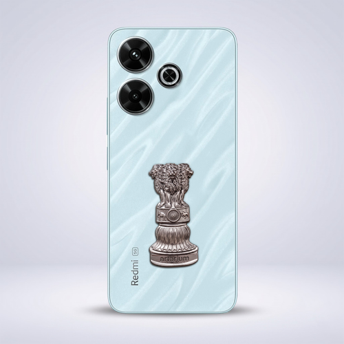 Redmi 13 5G Compatible Satyamev Jayate 3D Metal Emblem Sticker