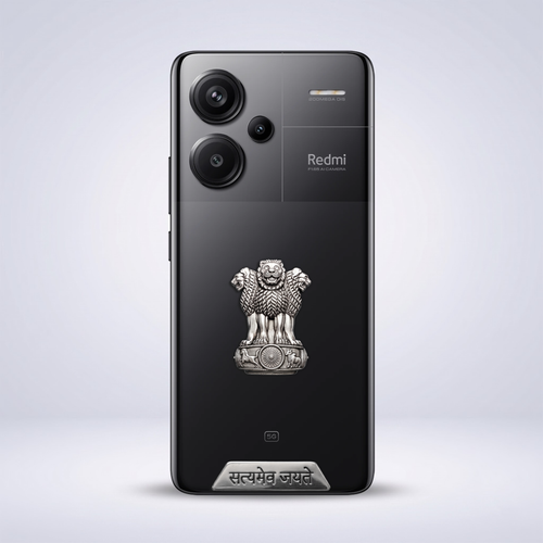 Redmi Note 13 Pro+ 5G Compatible Satyamev Jayate 3D Metal Emblem Sticker