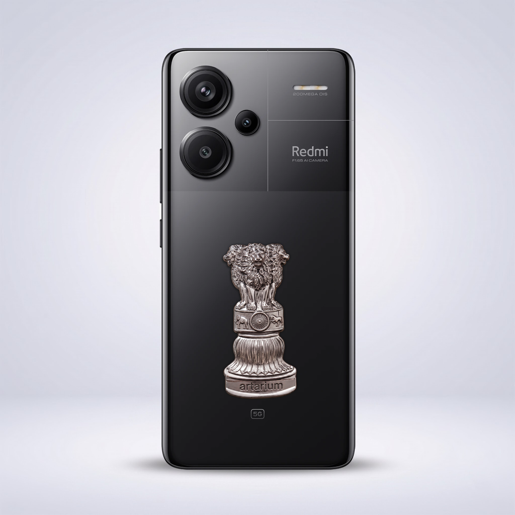 Redmi Note 13 Pro+ 5G Compatible Satyamev Jayate 3D Metal Emblem Sticker