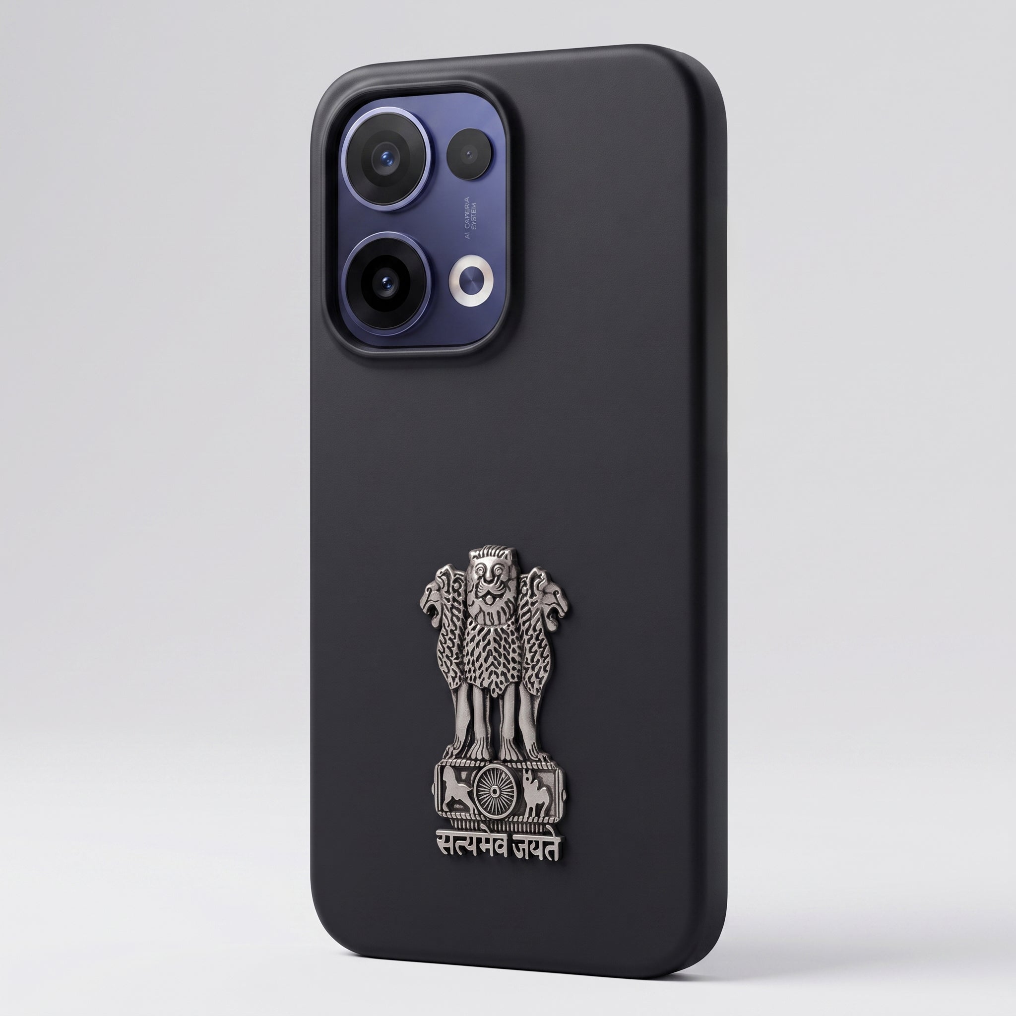 Oppo Reno 13 5G Compatible Satyamev Jayate 3D Metal Emblem Sticker