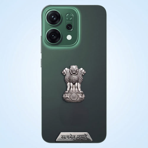 Oppo Reno 14 5G Compatible Satyamev Jayate 3D Metal Emblem Sticker