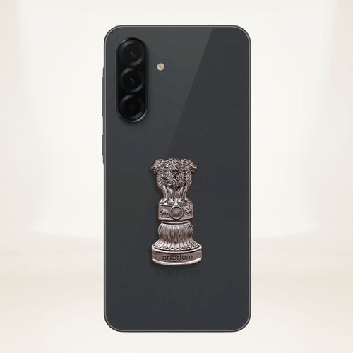 Samsung Galaxy A55 5G Compatible Satyamev Jayate 3D Metal Emblem Sticker