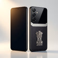 Samsung Galaxy A36 5G Satyamev Jayate 3D Metal Leather Back Case