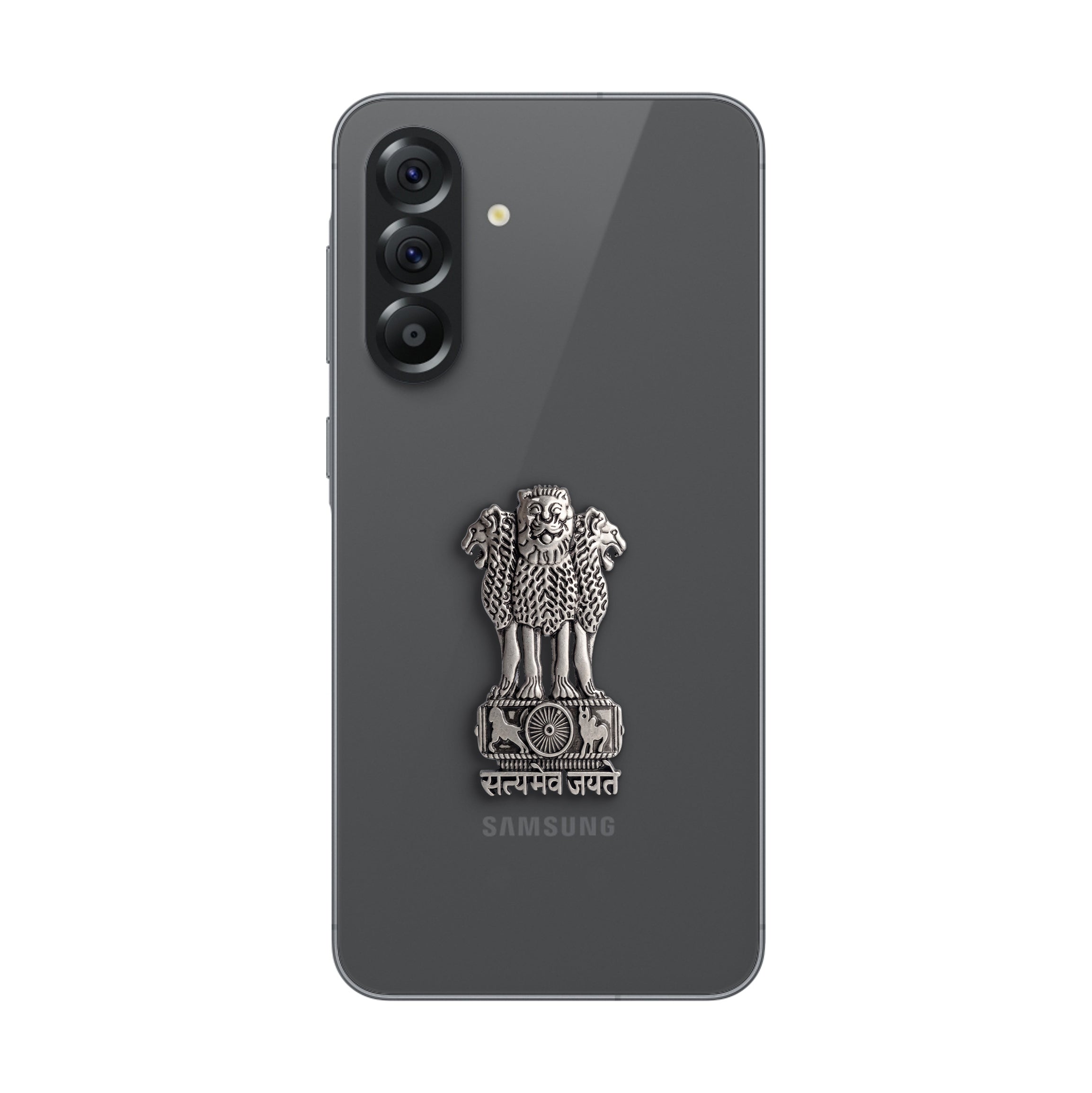 Samsung Galaxy A36 5G Compatible Satyamev Jayate 3D Metal Emblem Sticker