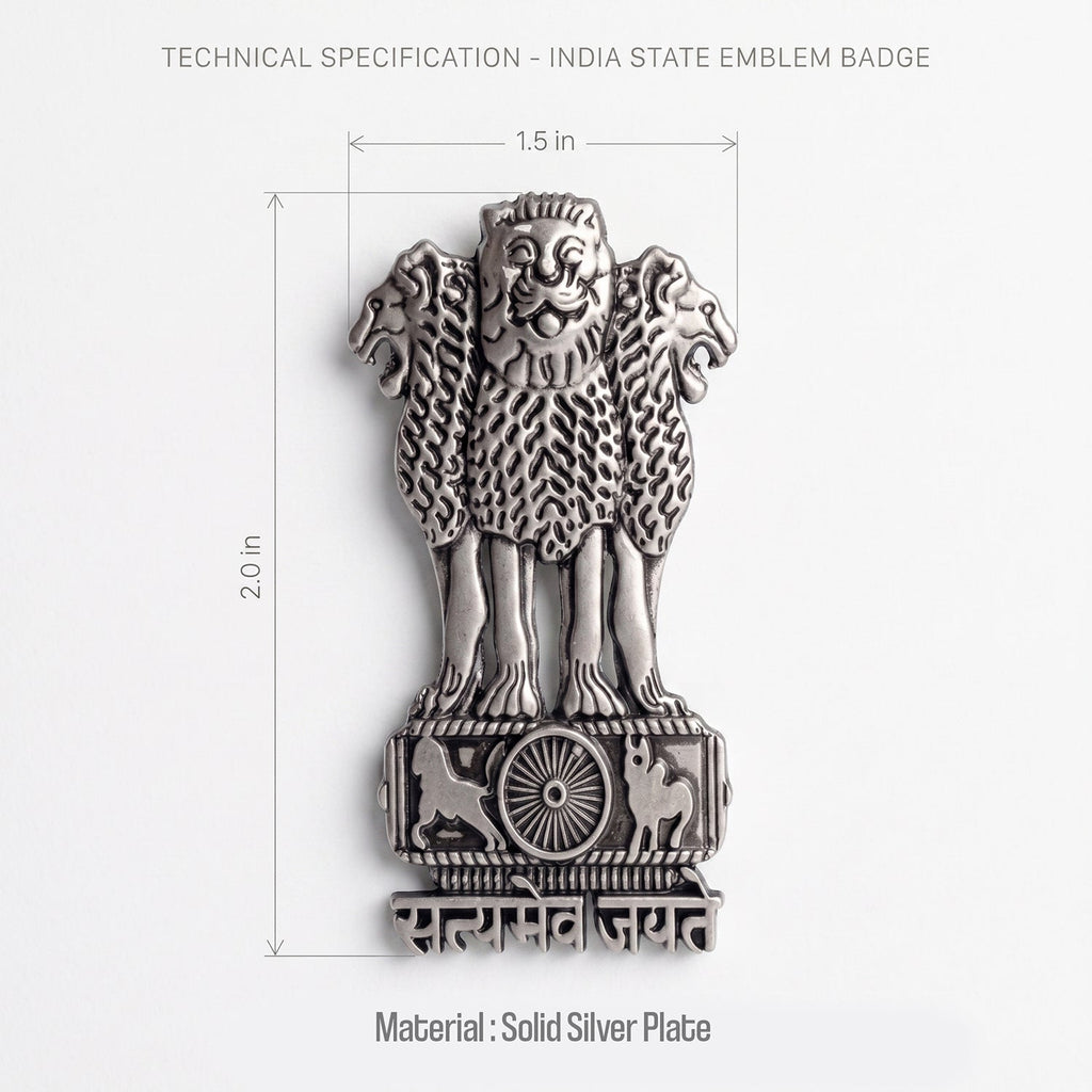 Samsung Galaxy A27 5G Satyamev Jayate 3D Metal Leather Back Case