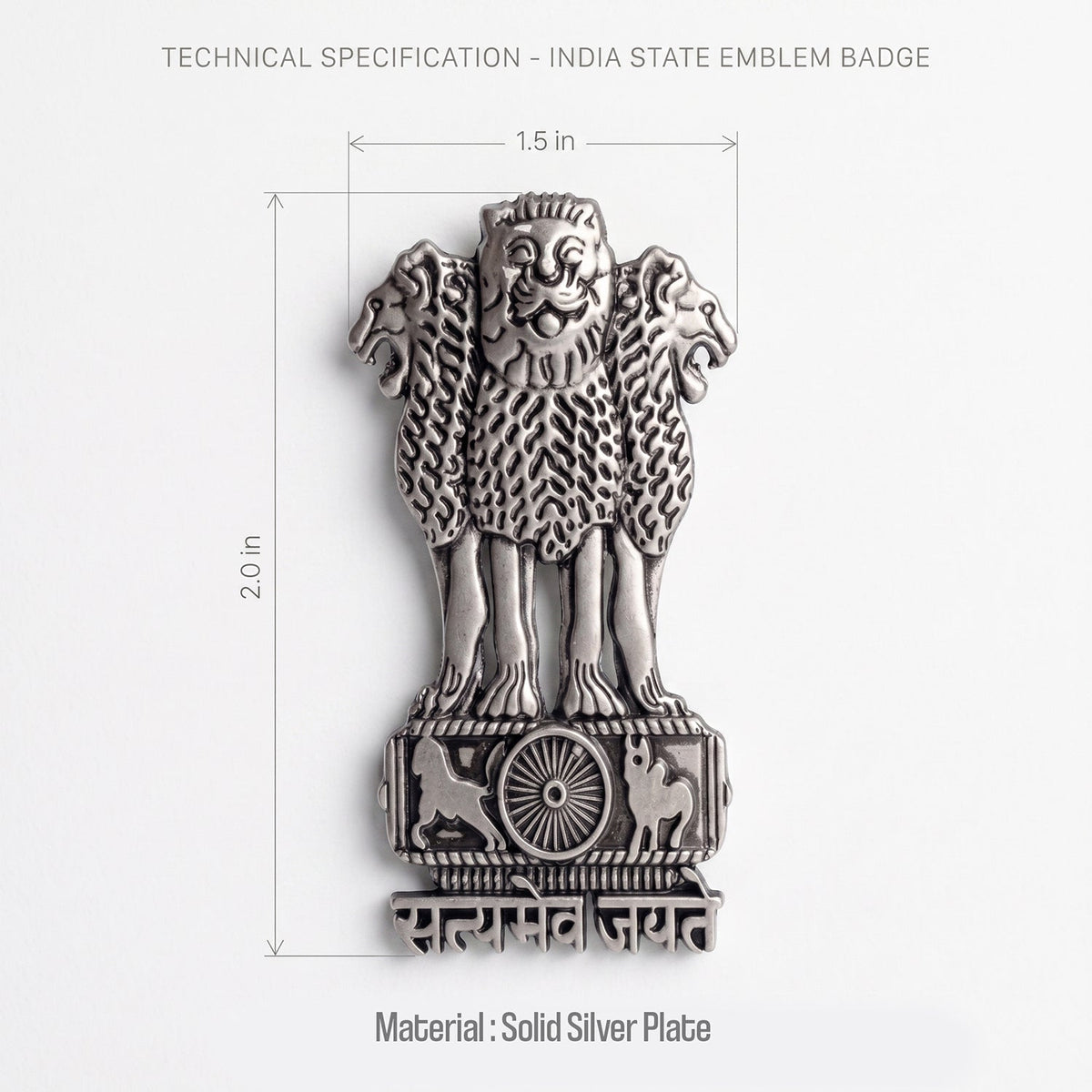 Samsung Galaxy A27 5G Satyamev Jayate 3D Metal Leather Back Case