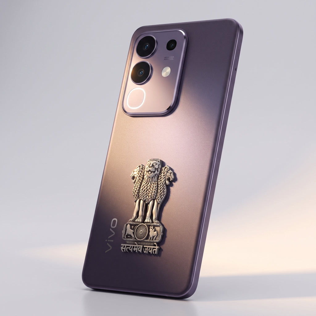Vivo T4x 5G Compatible Satyamev Jayate 3D Metal Emblem Sticker