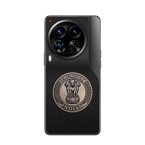 Tecno Camon 30 Premier 5G Compatible Satyamev Jayate 3D Metal Emblem Sticker