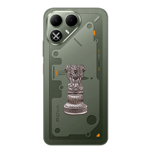 Tecno Pova 8 5G Compatible Satyamev Jayate 3D Metal Emblem Sticker