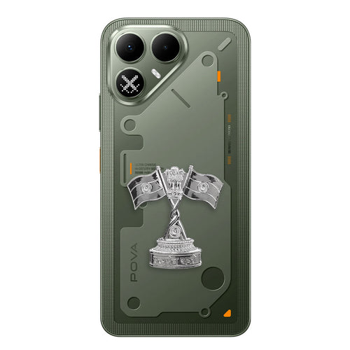 Tecno Pova 8 5G Compatible Satyamev Jayate 3D Metal Emblem Sticker