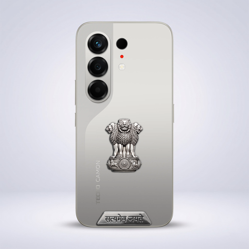 Tecno Camon 50 5G Compatible Satyamev Jayate 3D Metal Emblem Sticker