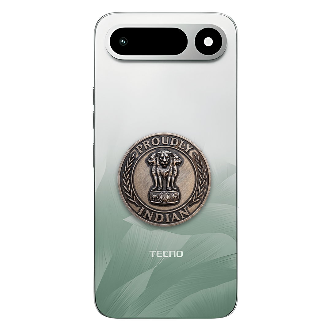 Tecno Pop X 5G Compatible Satyamev Jayate 3D Metal Emblem Sticker