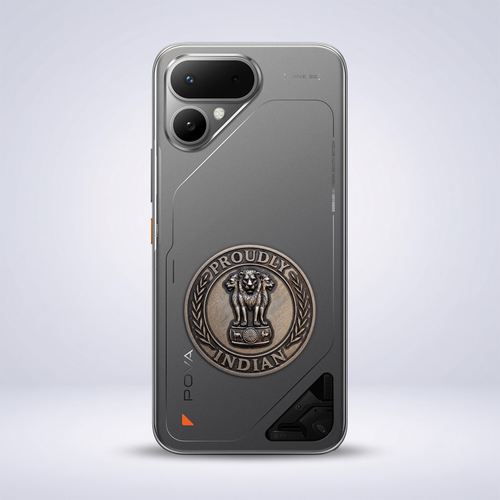 Tecno Pova Curve 2 5G Compatible Satyamev Jayate 3D Metal Emblem Sticker