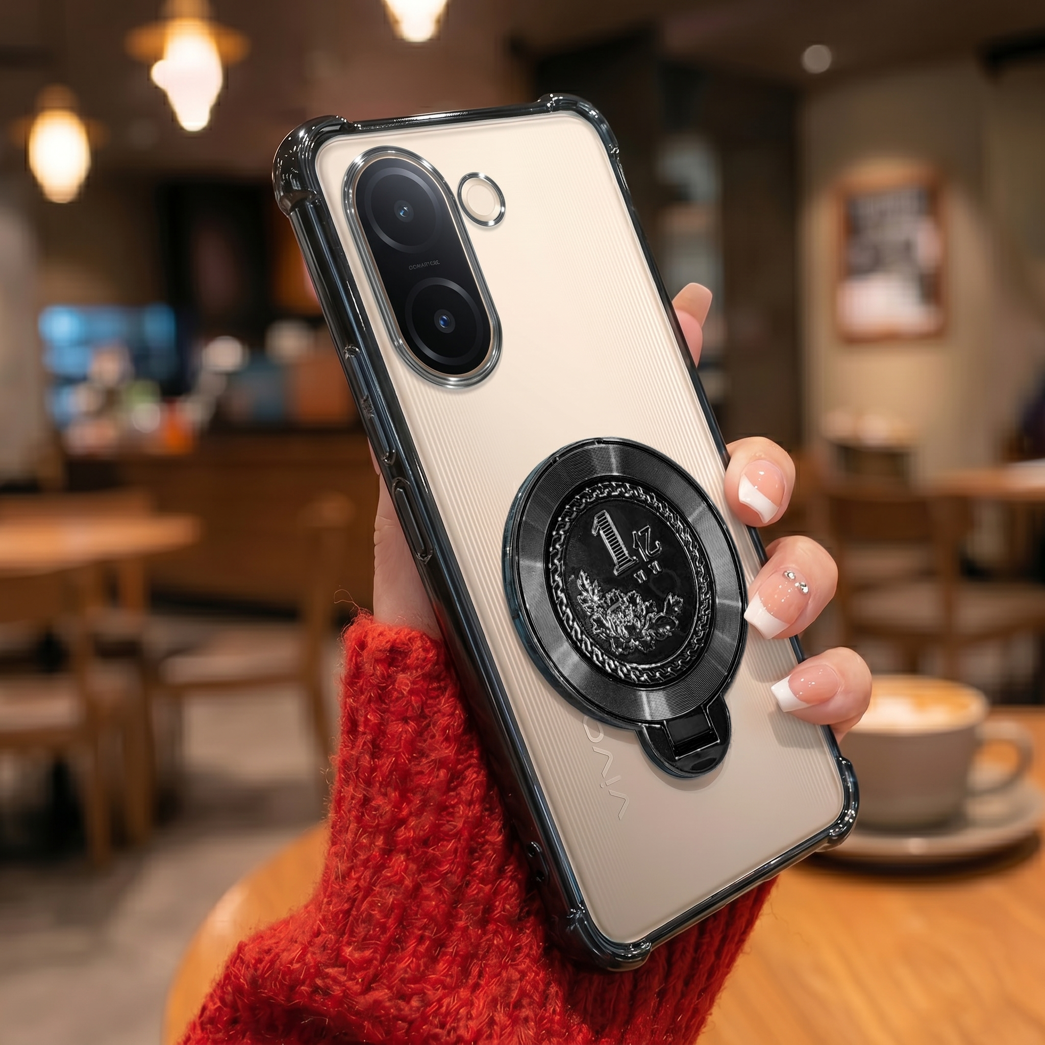 Vivo V60e 5G Premium Billion Wheel Rotating Shockproof Airbags Case