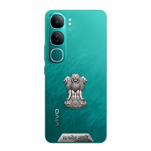 Vivo Y300 5G Compatible Satyamev Jayate 3D Metal Emblem Sticker