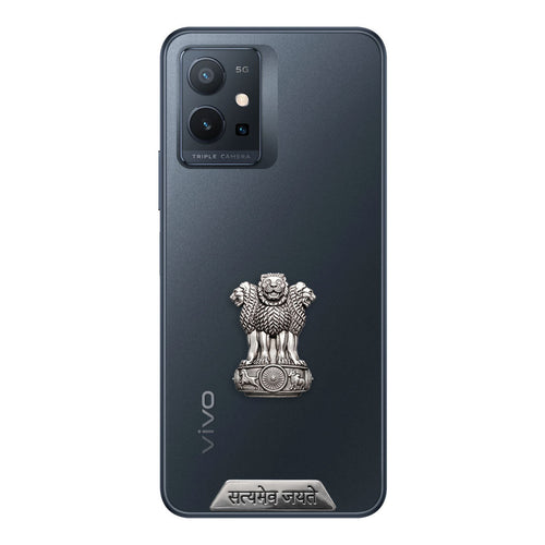 Vivo T1 5G Compatible Satyamev Jayate 3D Metal Emblem Sticker