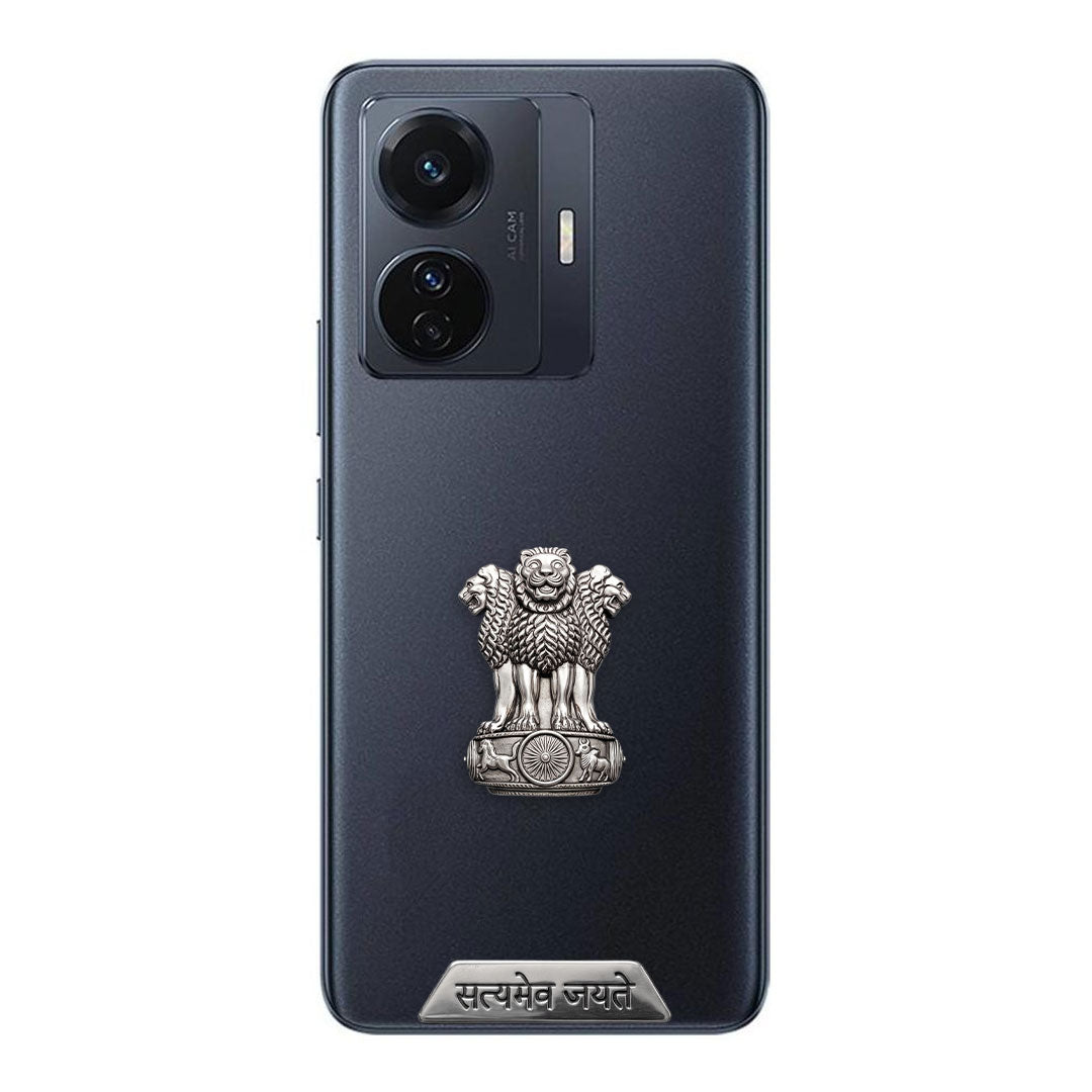 Vivo T1 Pro 5G Compatible Satyamev Jayate 3D Metal Emblem Sticker