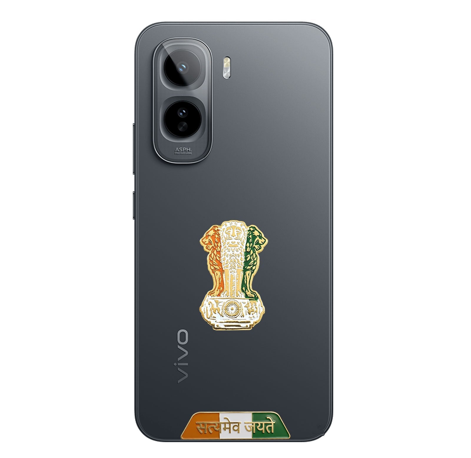 Vivo T5 Pro 5G Compatible Satyamev Jayate 3D Metal Emblem Sticker