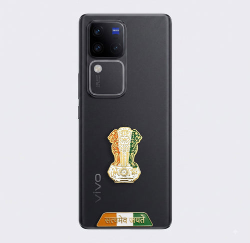 Vivo V30 Pro 5G Compatible Satyamev Jayate 3D Metal Emblem Sticker