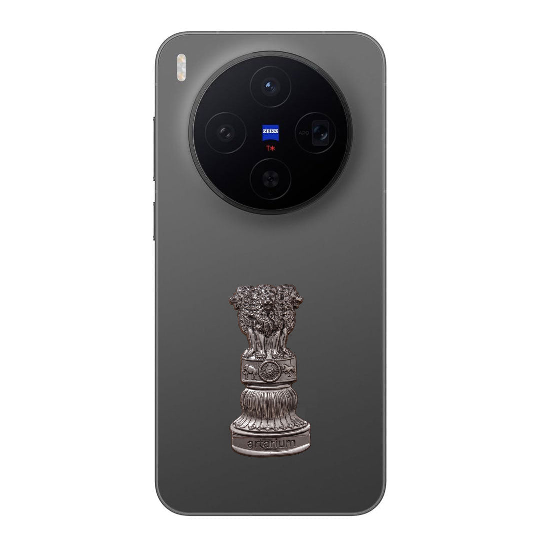 Vivo X300 5G Compatible Satyamev Jayate 3D Metal Emblem Sticker