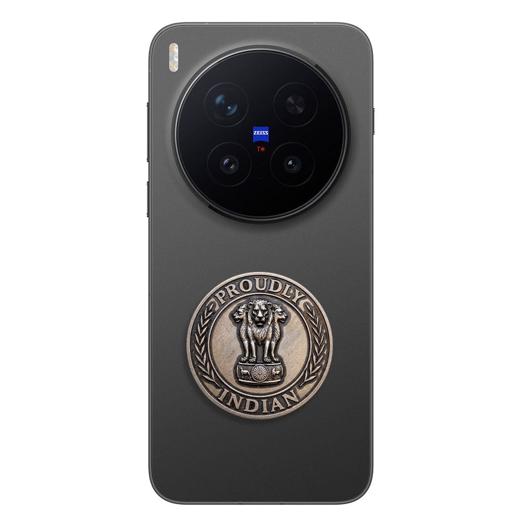 Vivo X300 Pro 5G Compatible Satyamev Jayate 3D Metal Emblem Sticker