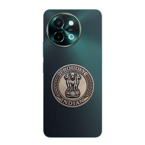 Vivo Y58 5G Compatible Satyamev Jayate 3D Metal Emblem Sticker