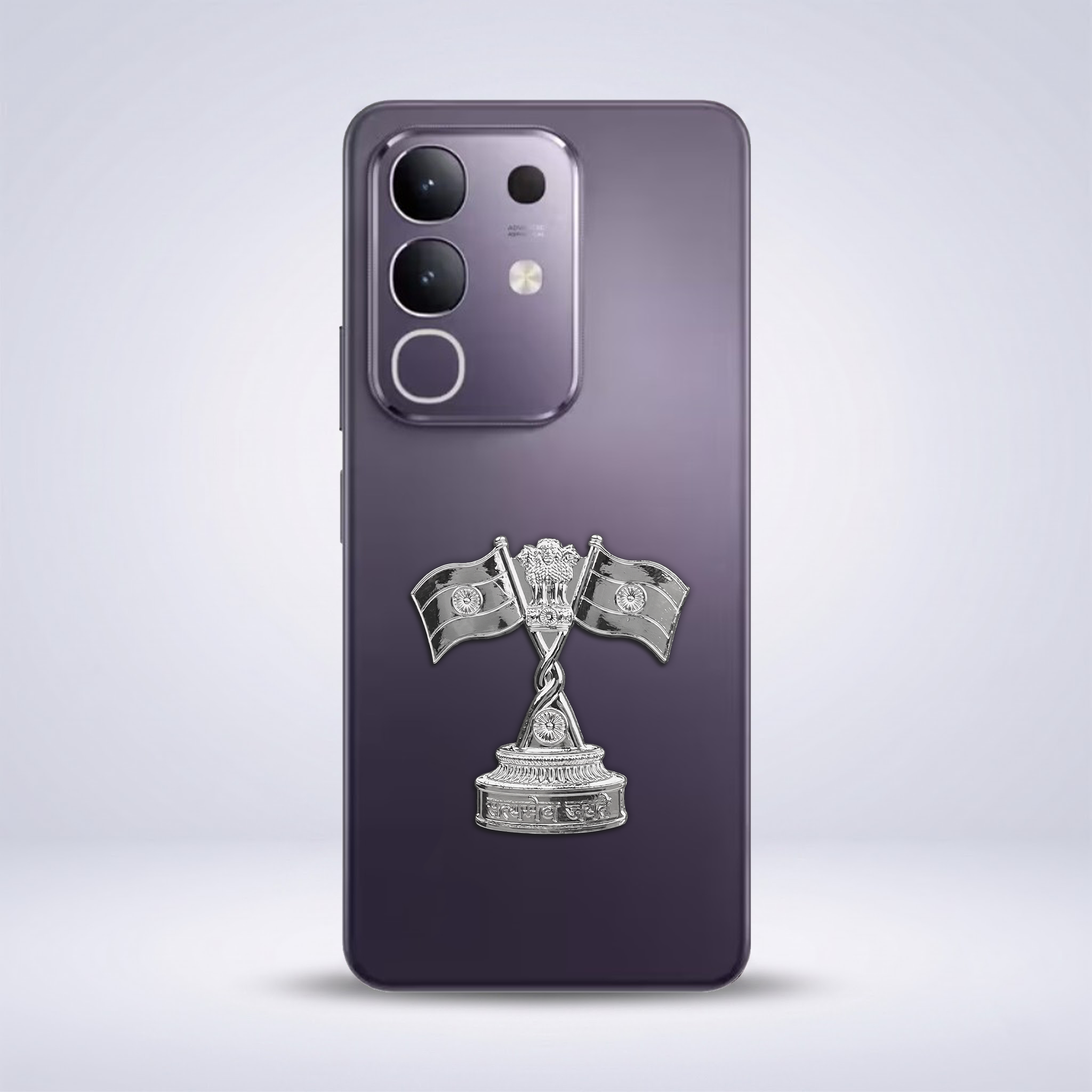Vivo T4x 5G Compatible Satyamev Jayate 3D Metal Emblem Sticker