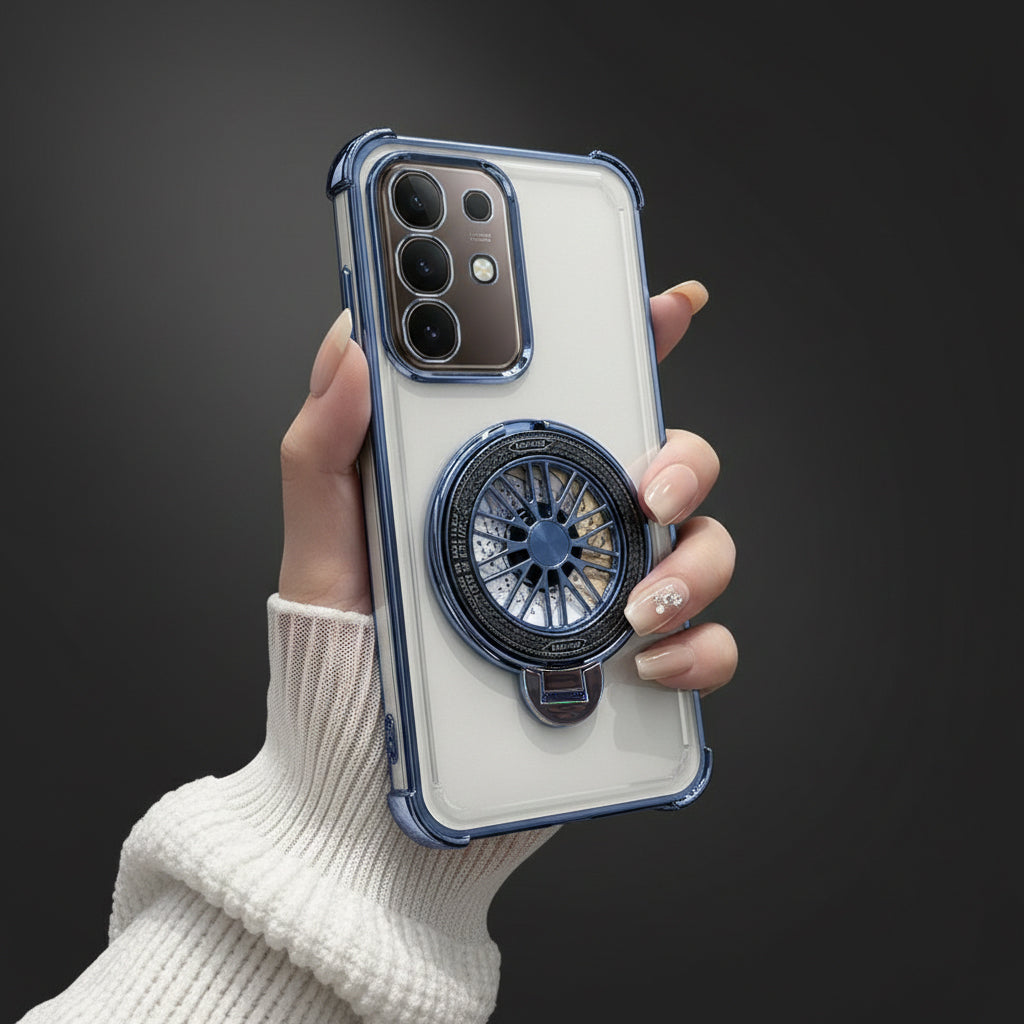 Vivo T4x 5G Premium Stress Buster Wheel Rotating Shockproof Airbags Case