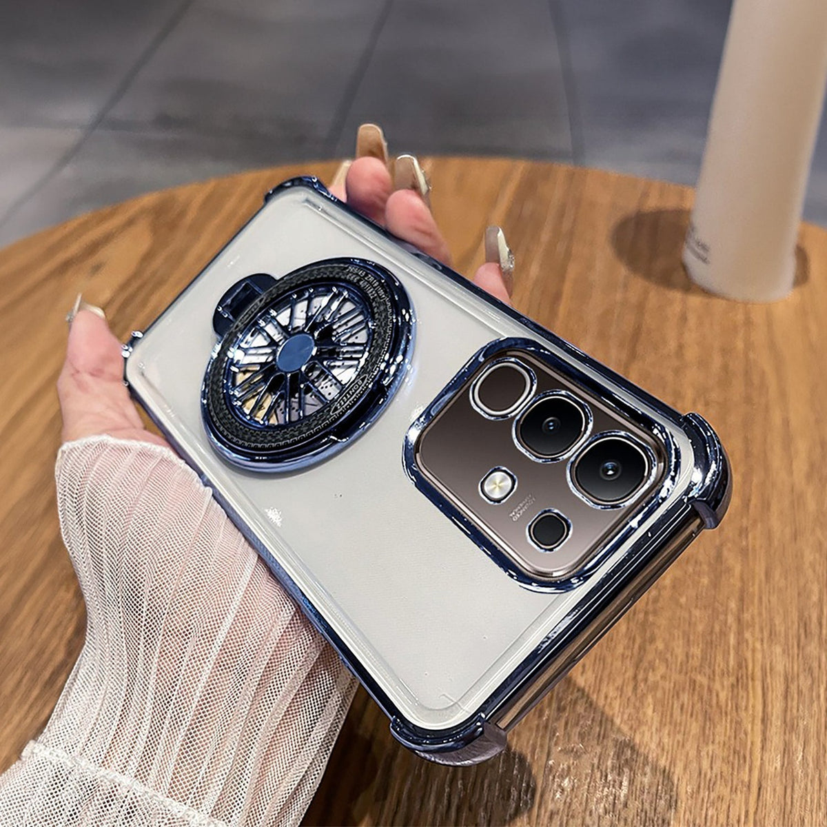 Vivo T4x 5G Premium Stress Buster Wheel Rotating Shockproof Airbags Case