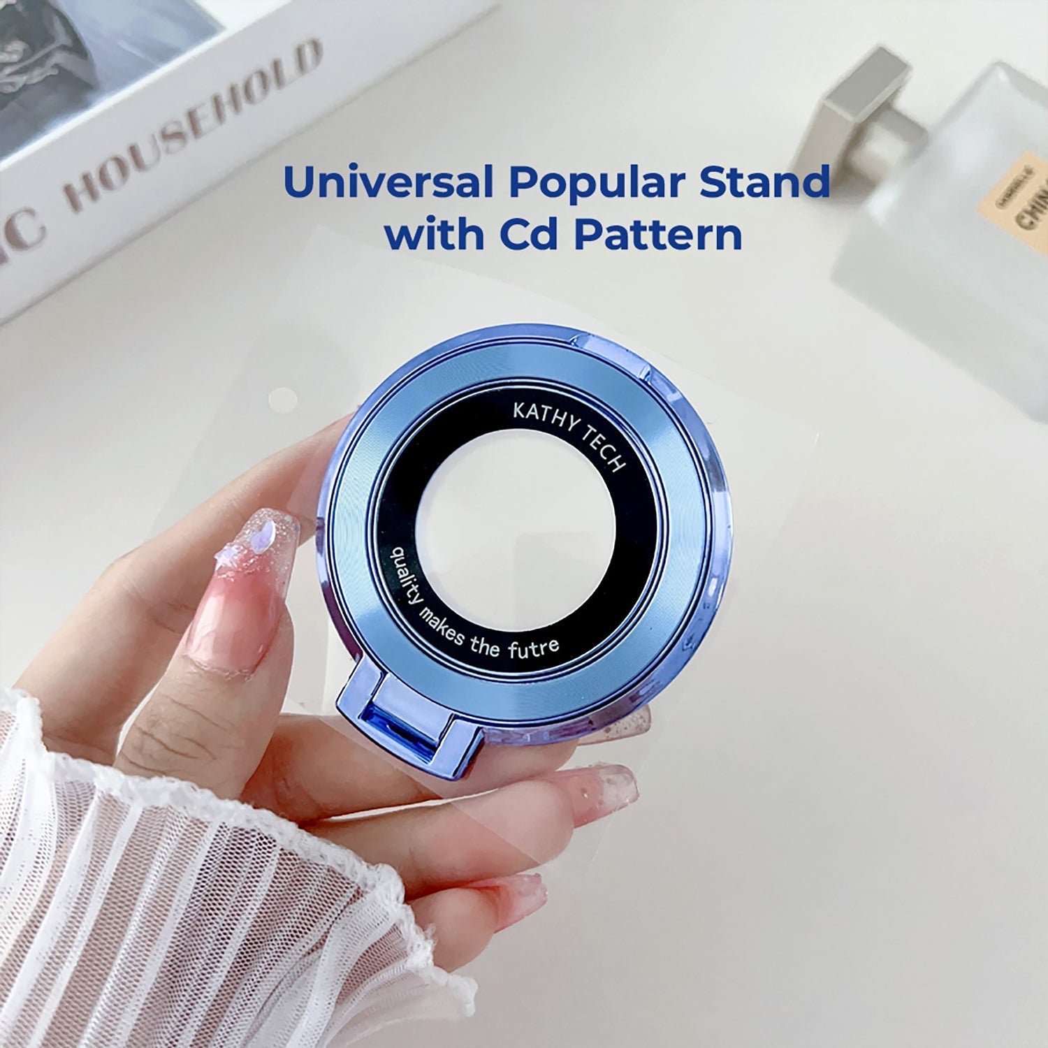 Vivo T5x 5G Original Luxury Magnifier Ring Stand Shockproof Airbags Corner Case