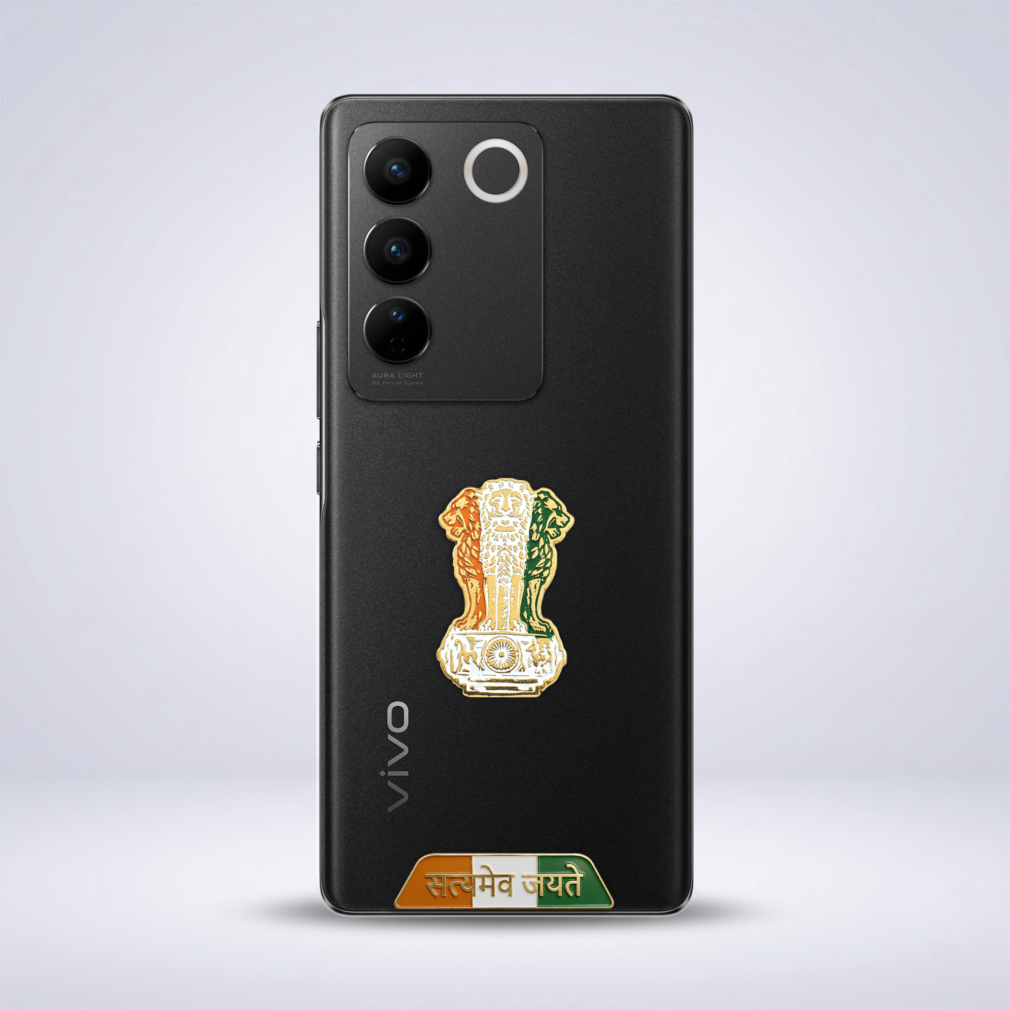 Vivo V27 Pro 5G Compatible Satyamev Jayate 3D Metal Emblem Sticker