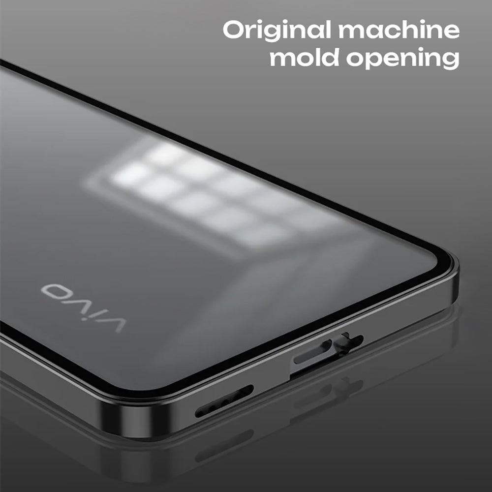 Vivo V40 Pro 5G Aluminium Metal Bumper Shield Transparent Back Case