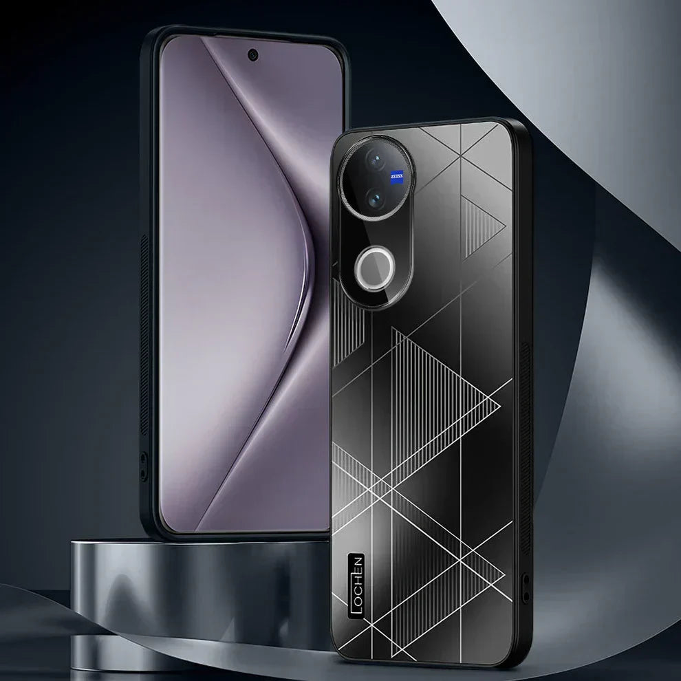 Vivo V50 5G Triangle Pattern Matte Back Shockproof Case