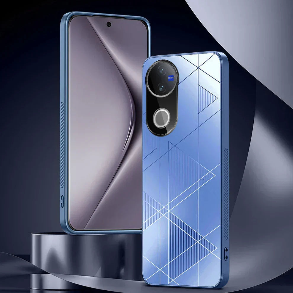 Vivo V50 5G Triangle Pattern Matte Back Shockproof Case