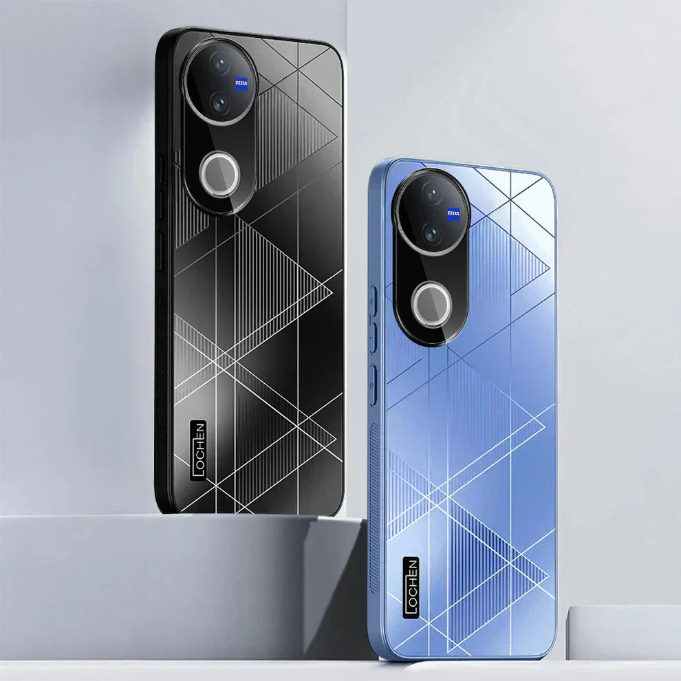 Vivo V50 5G Triangle Pattern Matte Back Shockproof Case