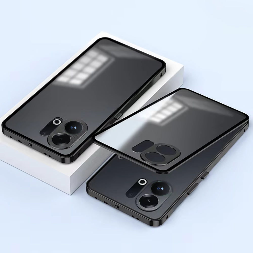 Vivo V60 5G Aluminium Metal Bumper Shield Transparent Back Case