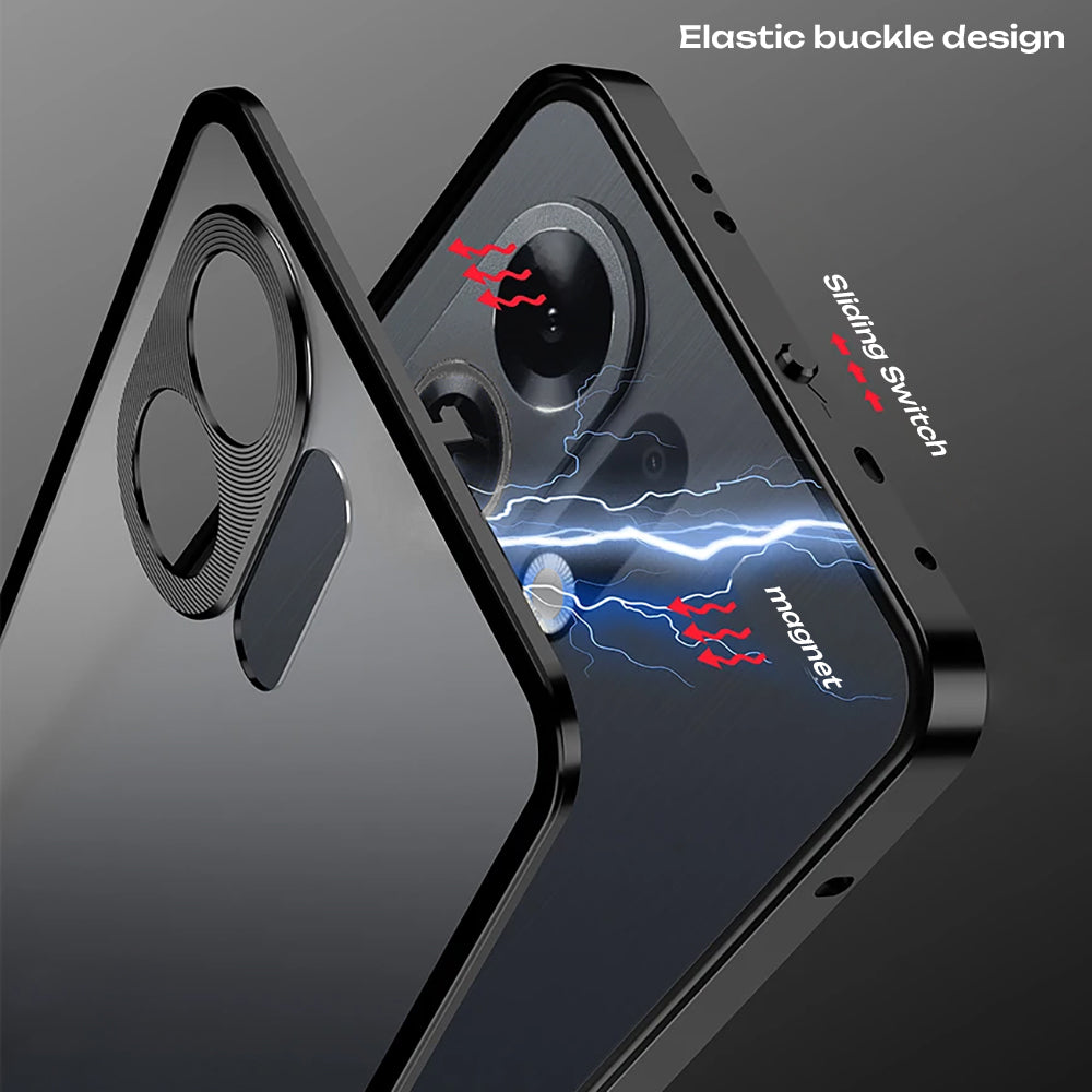 Vivo V60 5G Aluminium Metal Bumper Shield Transparent Back Case