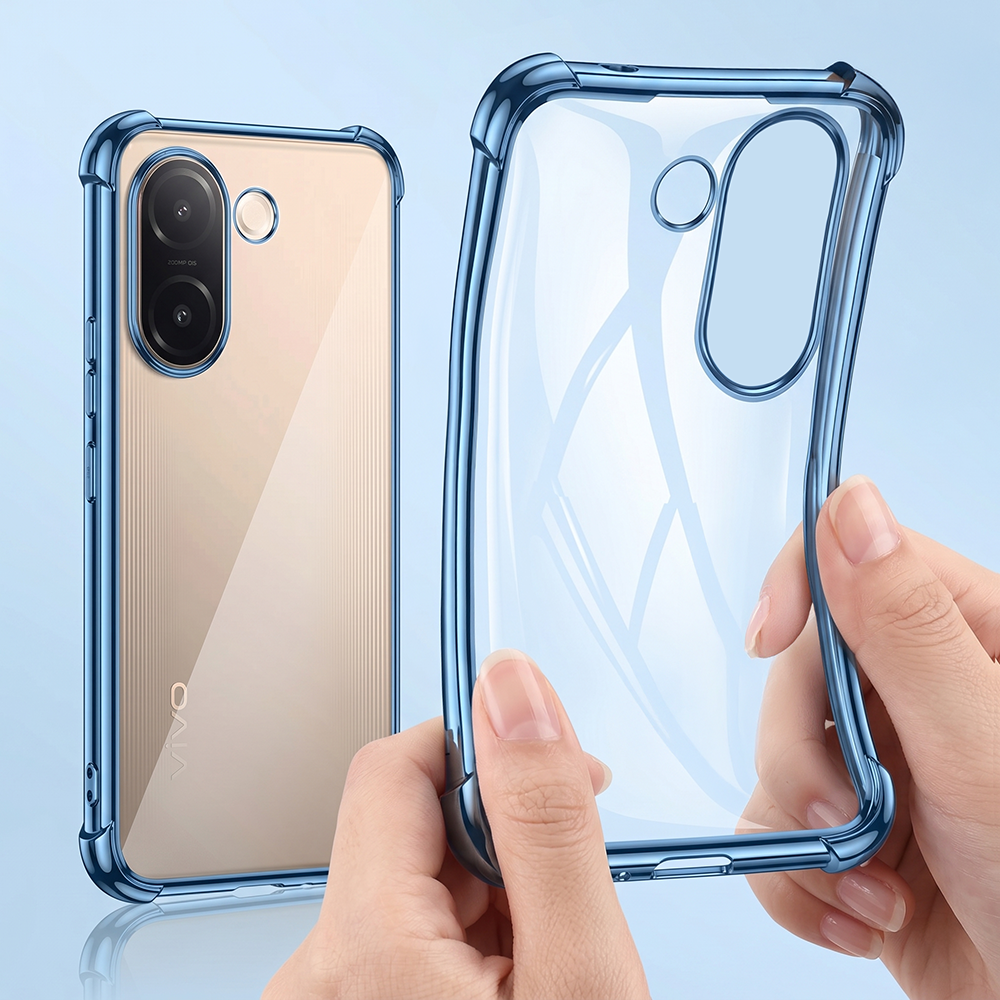 Vivo V60e 5G Anti-Yellow Electroplating Transparent Airbags Case