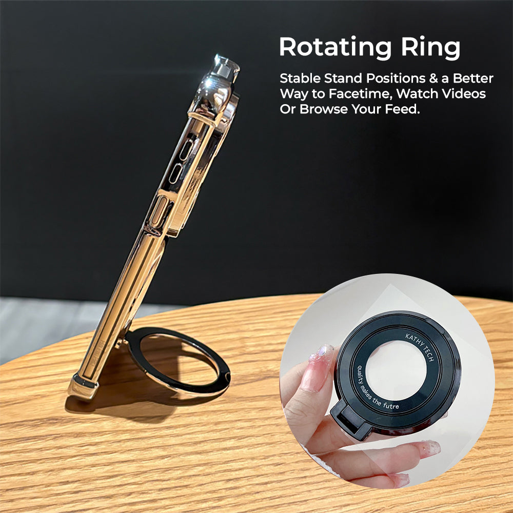 Vivo V70 5G Original Luxury Magnifier Ring Stand Shockproof Airbags Corner Case