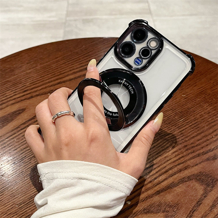 Vivo V70 5G Original Luxury Magnifier Ring Stand Shockproof Airbags Corner Case