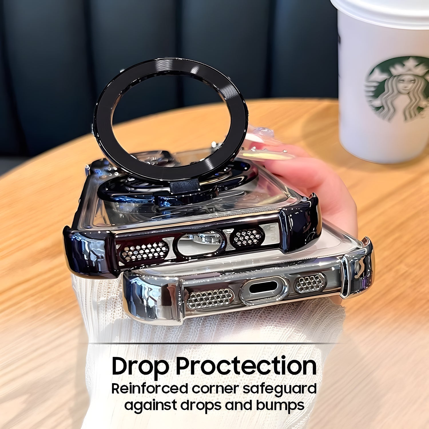 Vivo V70 FE 5G Premium Stress Buster Wheel Rotating Shockproof Airbags Case