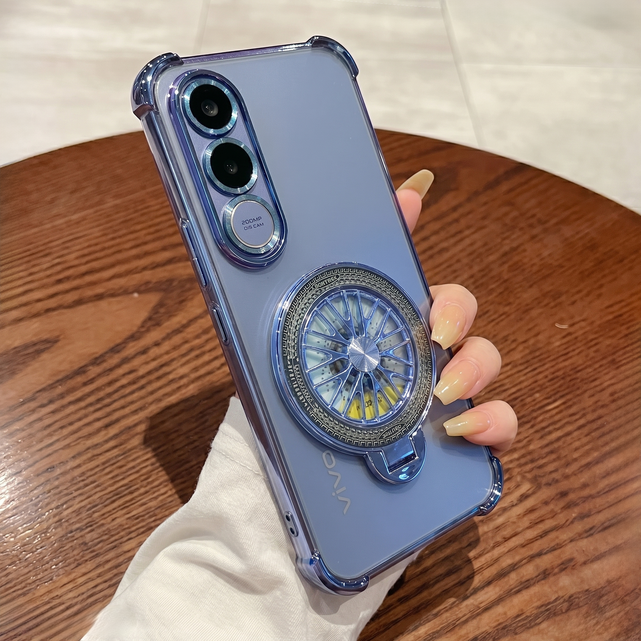 Vivo V70 FE 5G Premium Stress Buster Wheel Rotating Shockproof Airbags Case
