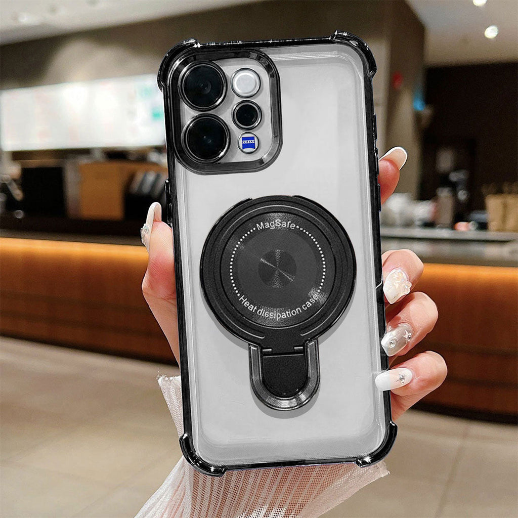 Vivo V70 Elite 5G Luxury Four Corner Invincible Bracket Ring Stand Case