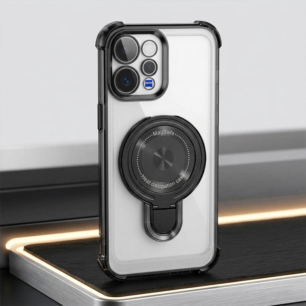 Vivo V70 5G Luxury Four Corner Invincible Bracket Ring Stand Case