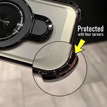 Vivo V70 Elite 5G Luxury Four Corner Invincible Bracket Ring Stand Case