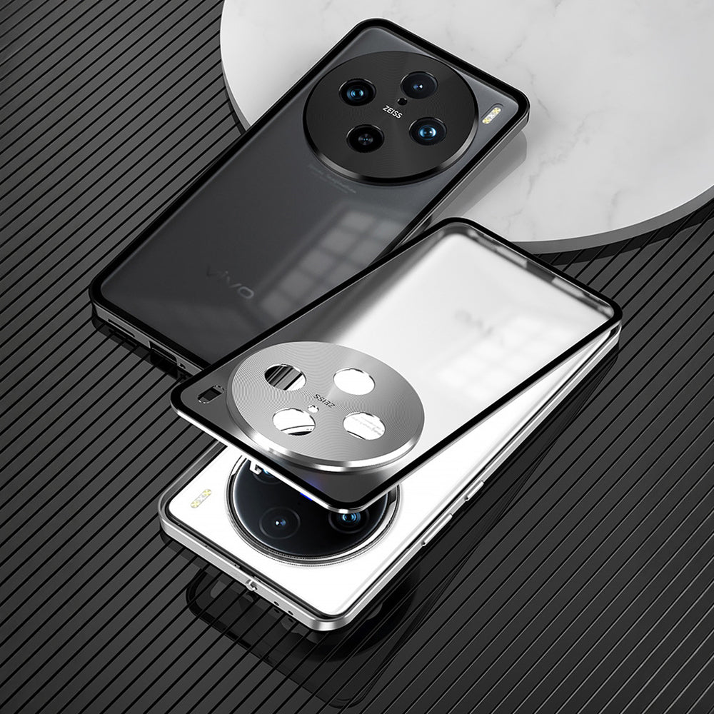 Vivo X200 5G Aluminium Metal Bumper Shield Transparent Back Case