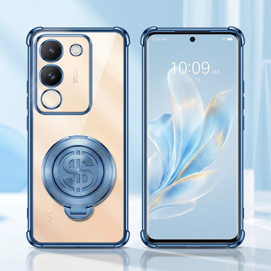 Vivo Y200 5G Four Corner Airbags 100% Original Astro Money Magnet Rotating Dollar Case