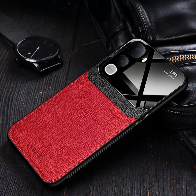 Vivo Y400 Pro 5G Premium Leather Lens Protective Case